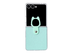 Capa Transparente Em Pu + Pc Com Suporte De Anel Para Samsung Galaxy Z Flip6 5g