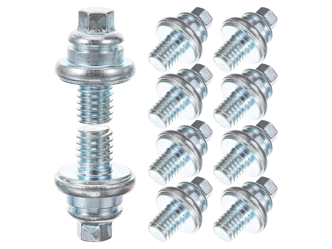 Conjunto De 10 Parafusos Hexagonais Metal Para Terminais Bateria Carro,kit Reforçados