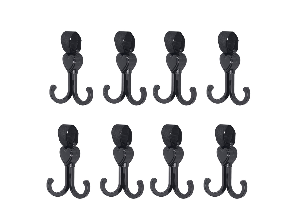 Mali 8pcs Ganchos Duplos para Carrinho de Bebê Universal Multifuncional para Bicicleta