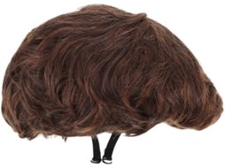 Prótese Capilar Masculina Para Cabelos Castanhos Curtos, Fibras Sintéticas, Design Realista, Fácil De Cuidar.