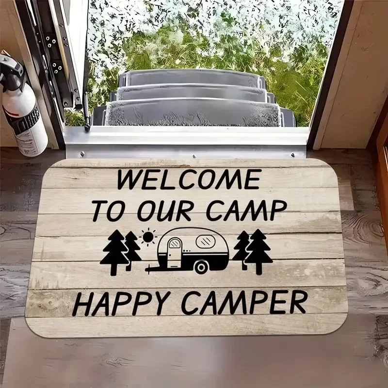 Tapete Decorativo Para Porta De Entrada Em Formato De Autocaravana (estilo 7, 40x60cm), Tapete De Boas-vindas Para Exterior.