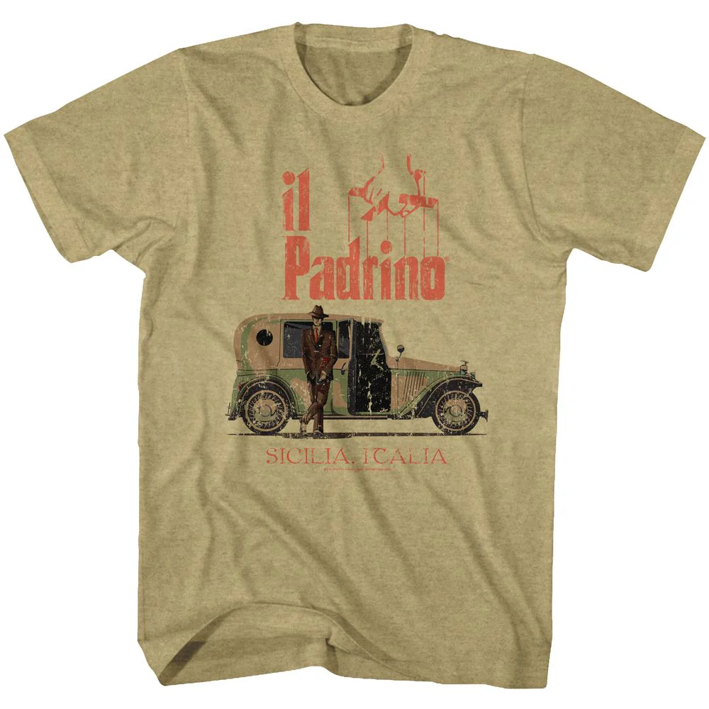 Unisex Adult T-shirt Rockinstone Godfather Il Padrino Heather Khaki Sizes
