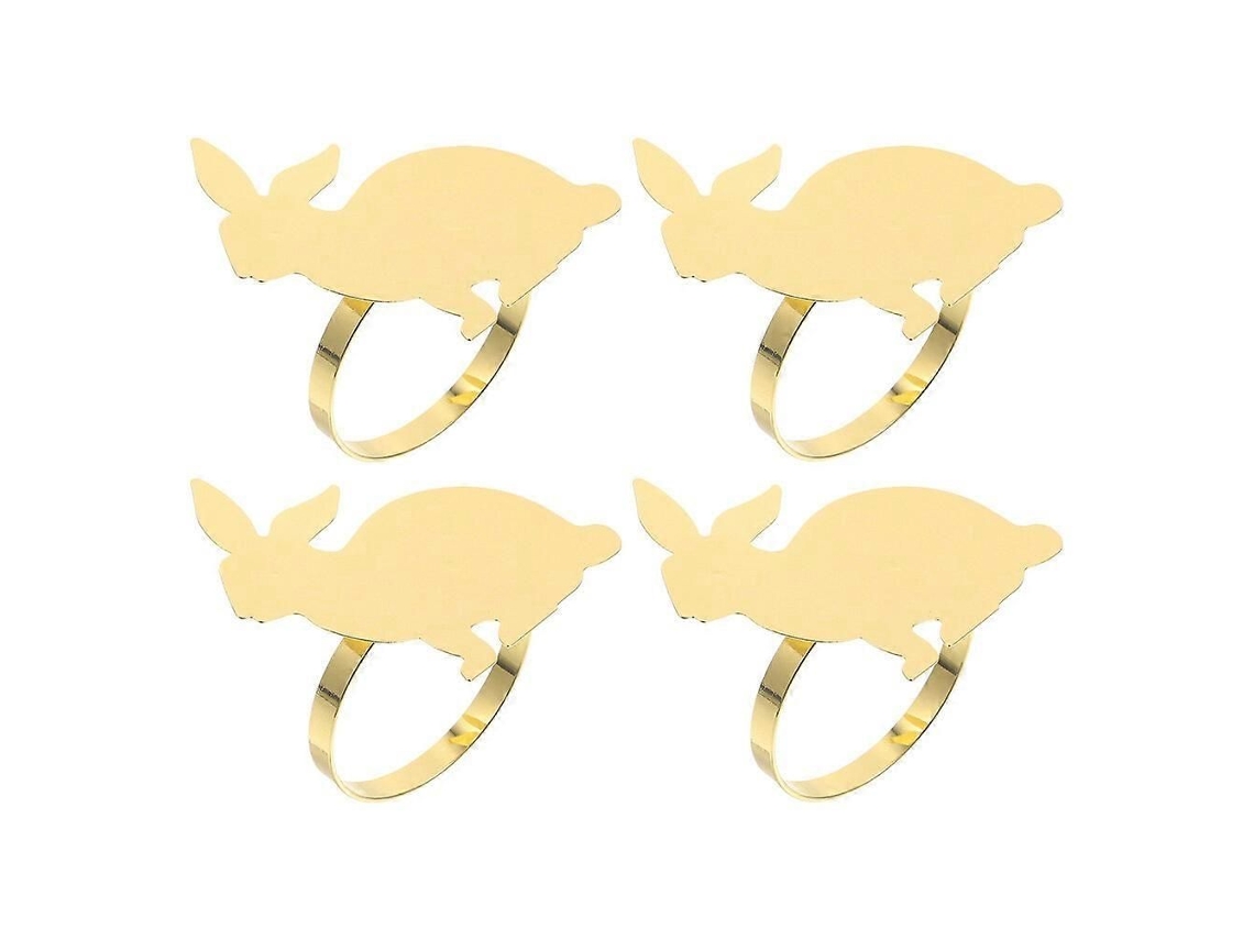 4 Argolas De Guardanapo De Páscoa Com Tema De Coelhinho