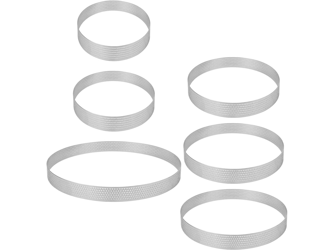 Conjunto De 12 Formas Redondas Aço Inoxidável 430, Resistentes À Corrosão, Para Assar E Confeitar Em Cozinhas Domésticas
