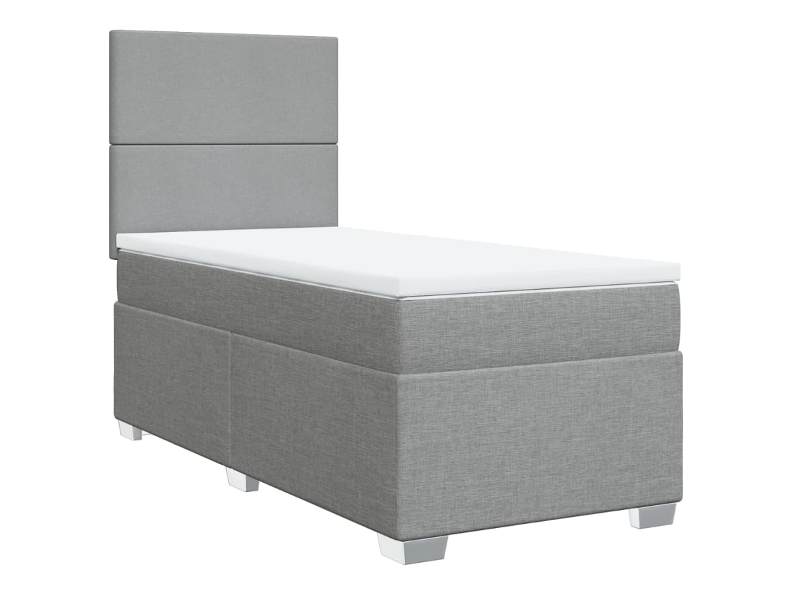 Box Spring Bed, Box Spring Beds Vidaxl Cinzeto Tecido (80 X 200 Cm)