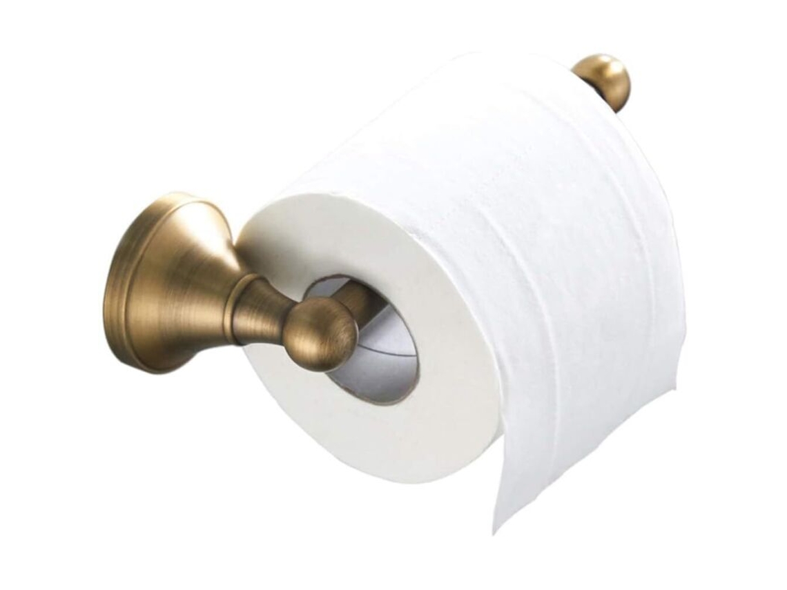 Porta papel Higiênico antigo, latão, bronze escovado AQUAFORGE