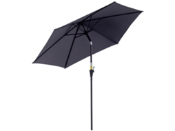 Ombrellone 2.6x2.4 M, Inclinabile, Alluminio e Poliestere, Grigio e Nero, ZENCORE SERVICES