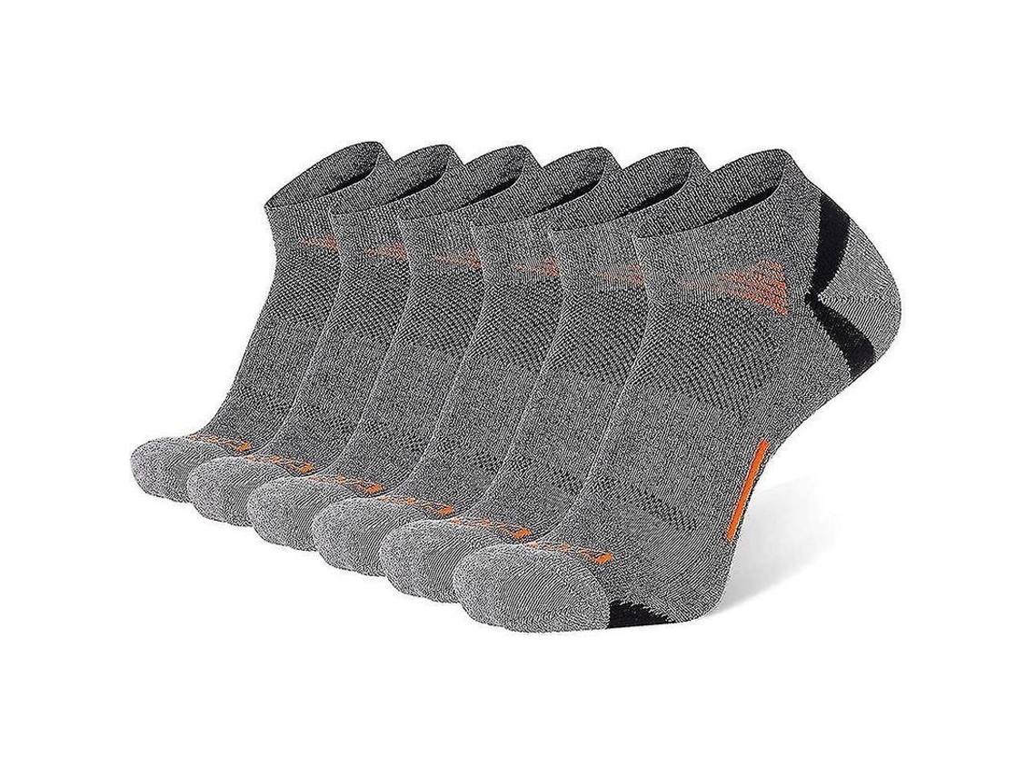 Meias esportivas masculinas de cano baixo e largo com amortecimento e respirabilidade para corrida e esportes.