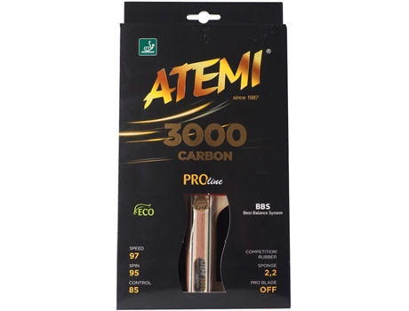Nova raquete de pingue-pongue côncava Atemi 3000 Pro