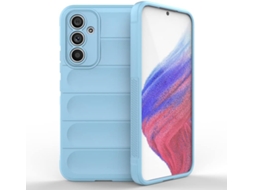Capa Hexinyigjly Silicone Para Samsung Galaxy A54, Com Revestimento Interior Em Microfibra Anti-riscos Azul Claro