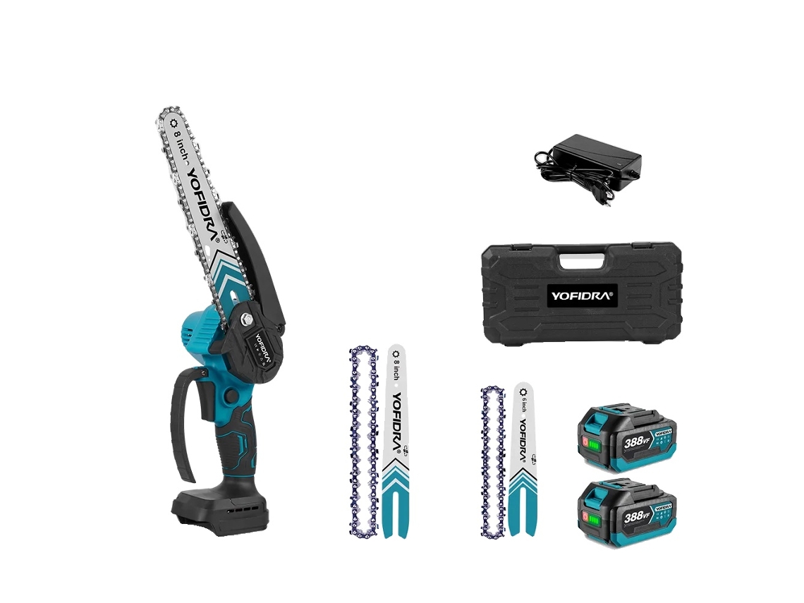 Serra Elétrica, Motor Sem Escovas, Velocidade Sem Carga De 15000rpm, Lâmina De 6 E 8 Polegadas, 2xbattery Set, Ue Oem