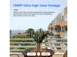 Câmara De Segurança De Doble Lente 1080p Inalámbrica Wifi Interior/exterior Com Ângulo Amplo De 180 Graus