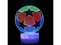 Luz da Noite de Futebol, 16 Cores Que Mudam com Controle Remoto 3d Noturna Visual Estéreo DIGITALLAB