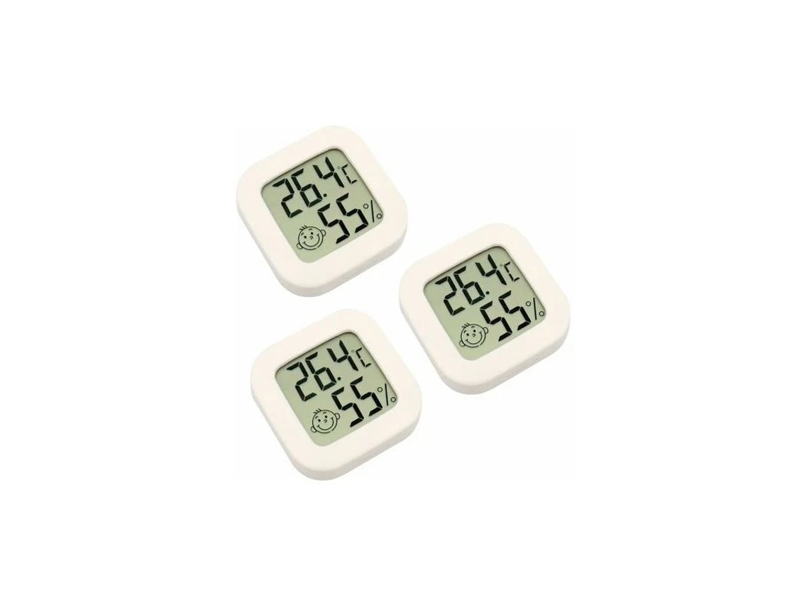 Conjunto De 3 Mini Termômetros Digitais De Interior Com Higrômetro, Temperatura E Umidade Em Lcd