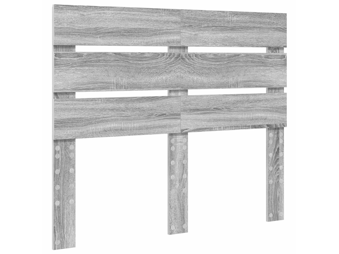 Cabeceira Cinza Sonoma com Cabeceira Madeira Processada 135 cm MAISON EXCLUSIVE
