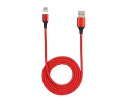 Cabo de dados nylon trançado USB-C vermelho, carregamento rápido magnético, EOOCOO