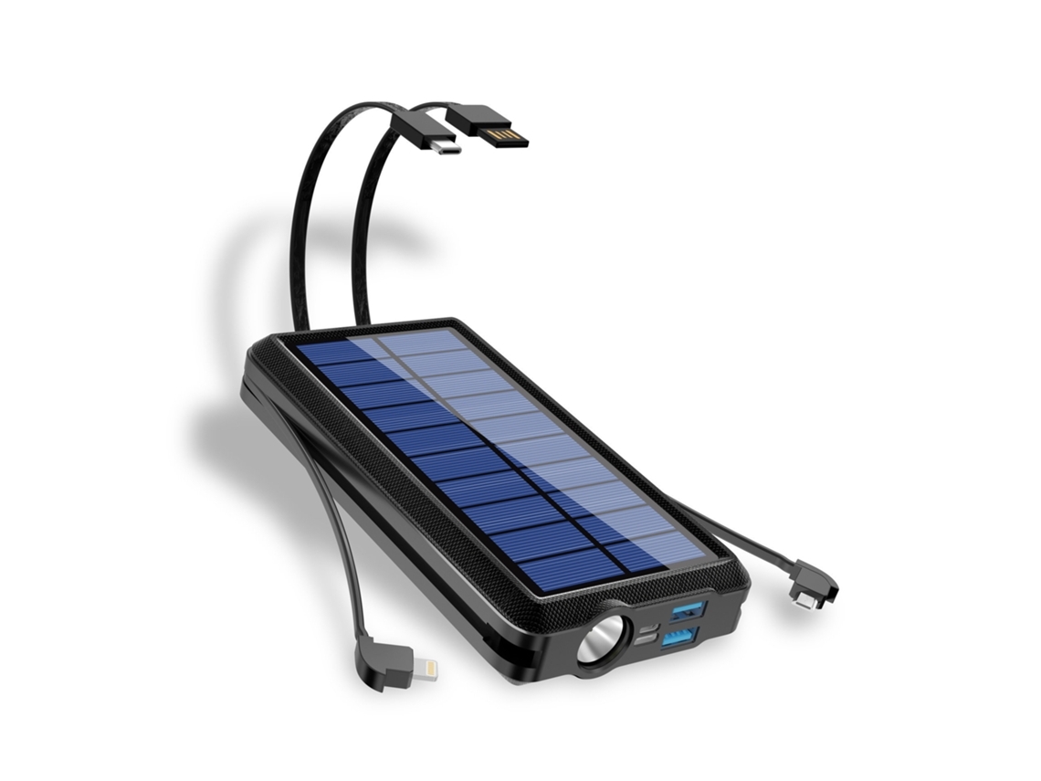 Carregador Banco Energia Sem Portátil Mah Led YIZHOOD à Prova de Água Preto