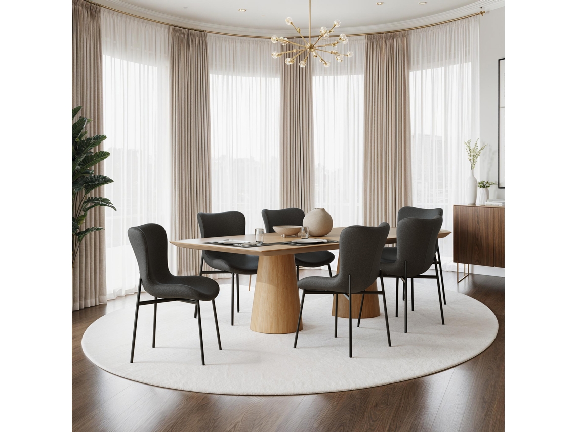 Conjunto de 6 Cadeiras Estofadas Tessa Ergonómicas TECTAKE