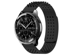 Pulseira De Silicone Respirável Com Furos De 22 Mm E Bolinhas 3d