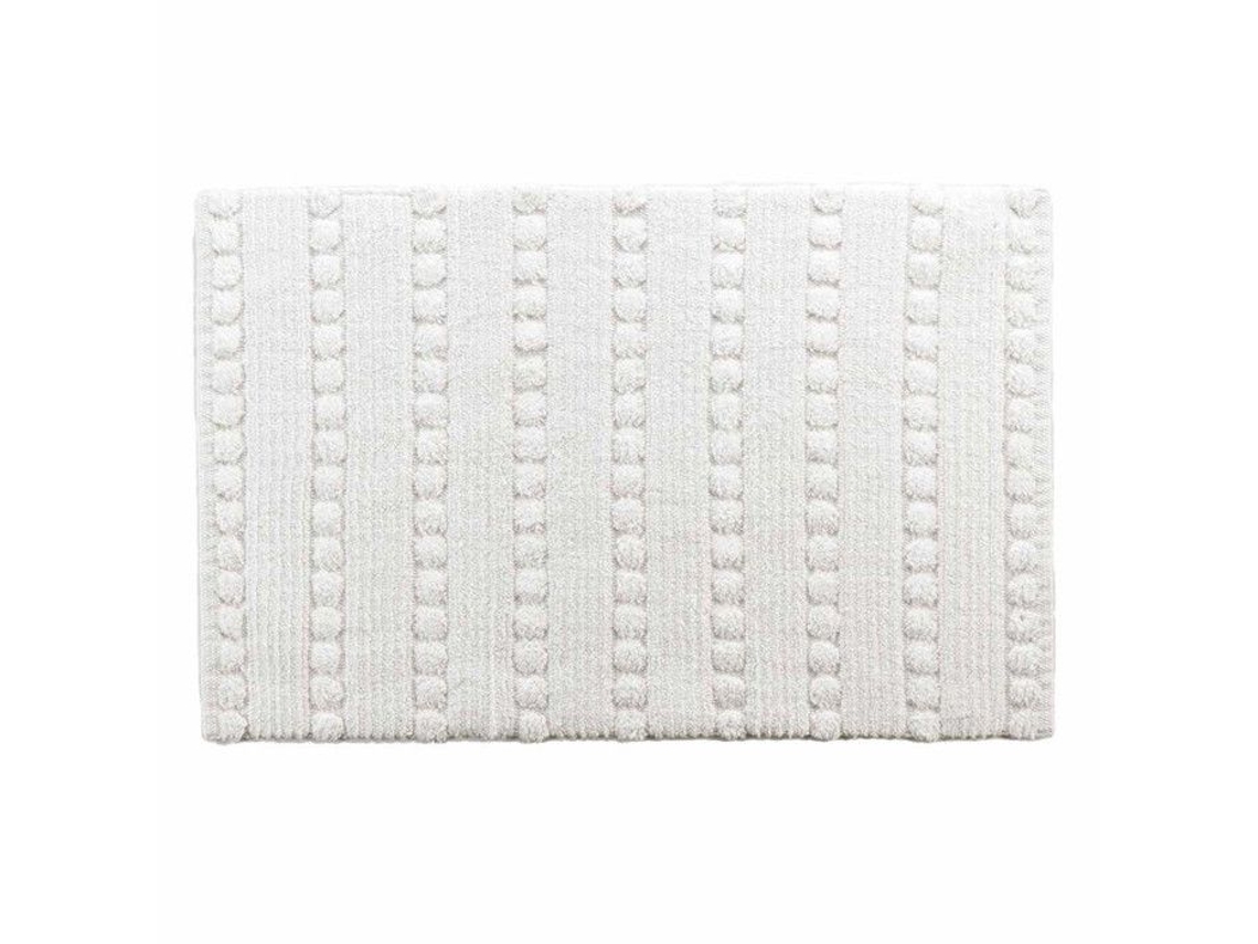 Tapete De Banho Jacquard "cleonis" 50x80cm Branco