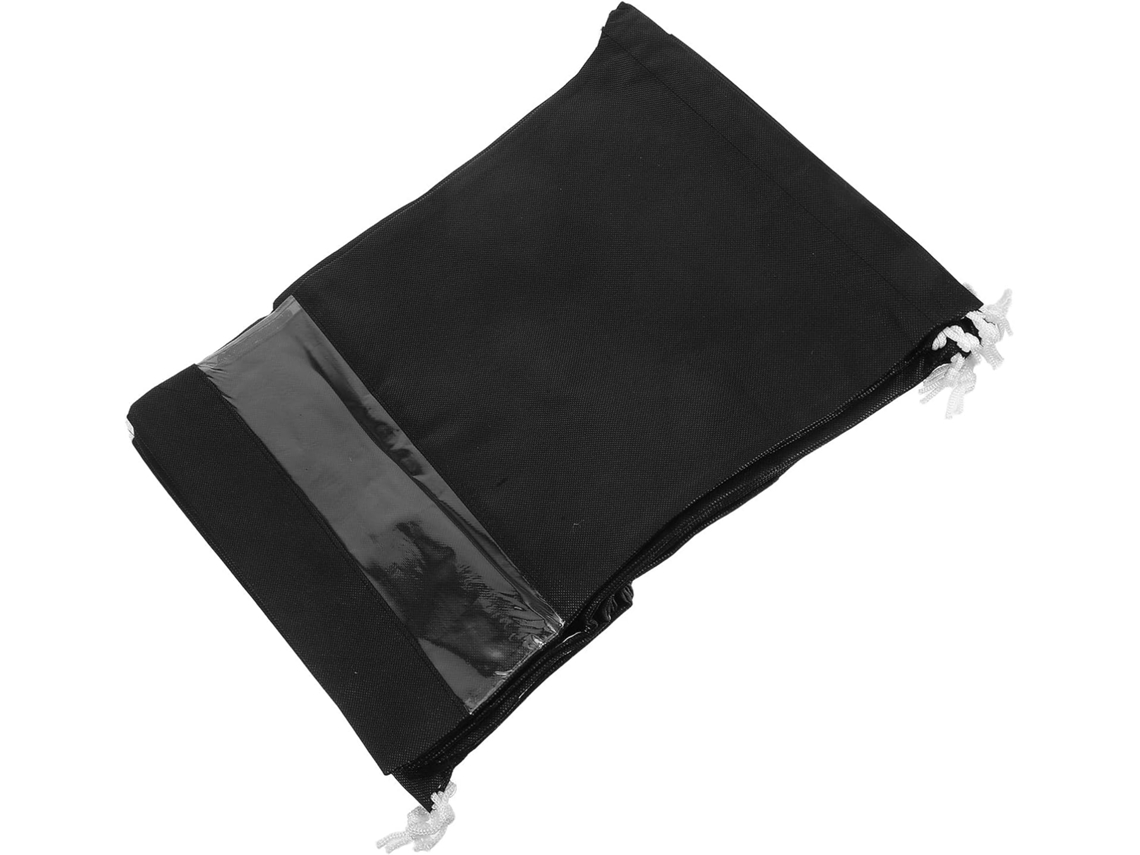 Pacote Com 10 Sacos De Bota Com Cordão Em Tecido Não Tecido Preto, Bolsa Portátil Para Sapatos E