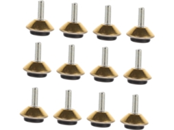 Conjunto De 12-niveladores Móveis Em Metal Dourado, Ajustáveis, Para Pés De Móveis, Deslizadores Resistentes Com