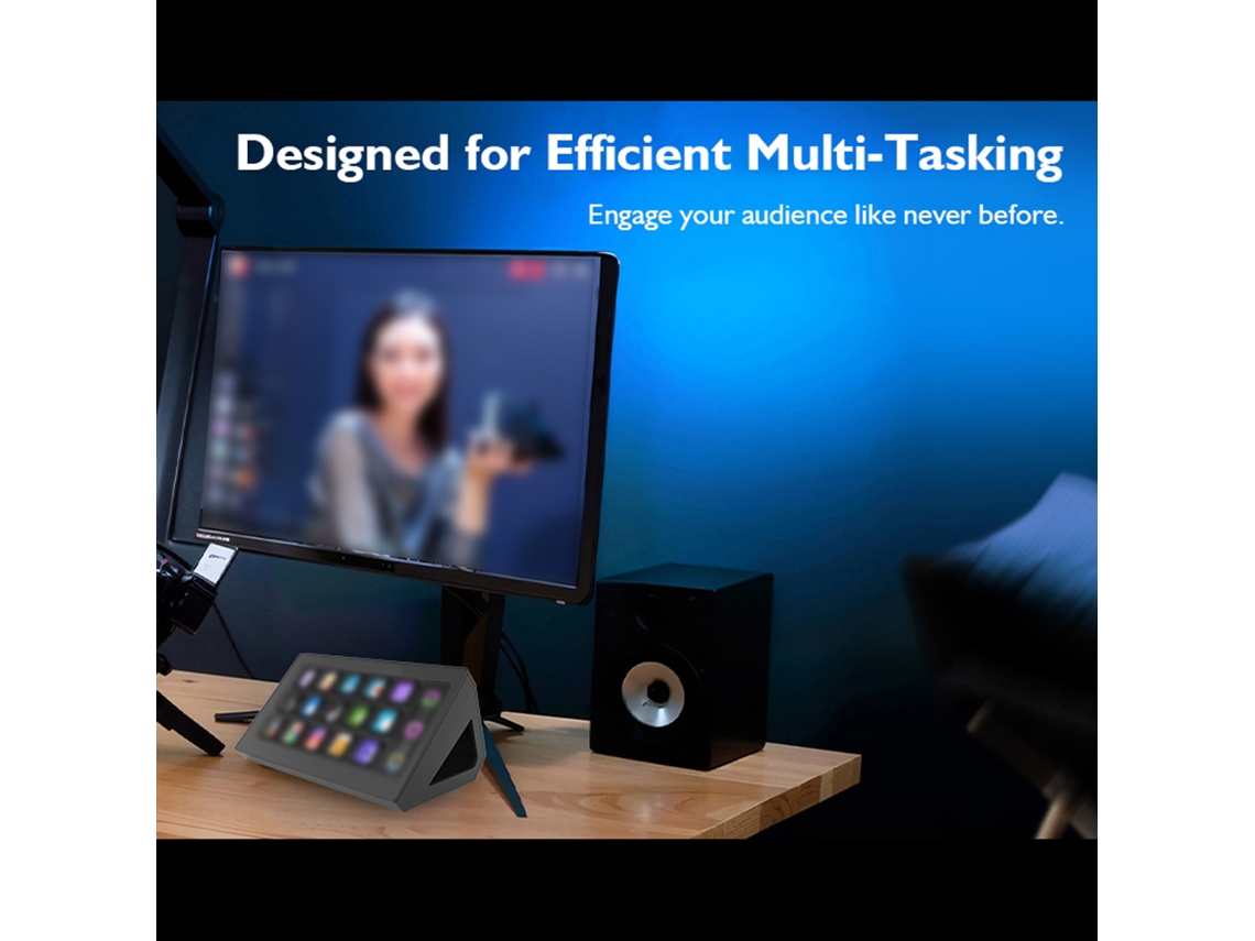 Controlador De Estúdio Stream Deck All-in-one Com 15 Teclas Macro Para Streamming Ao Vivo No Pc E Mac