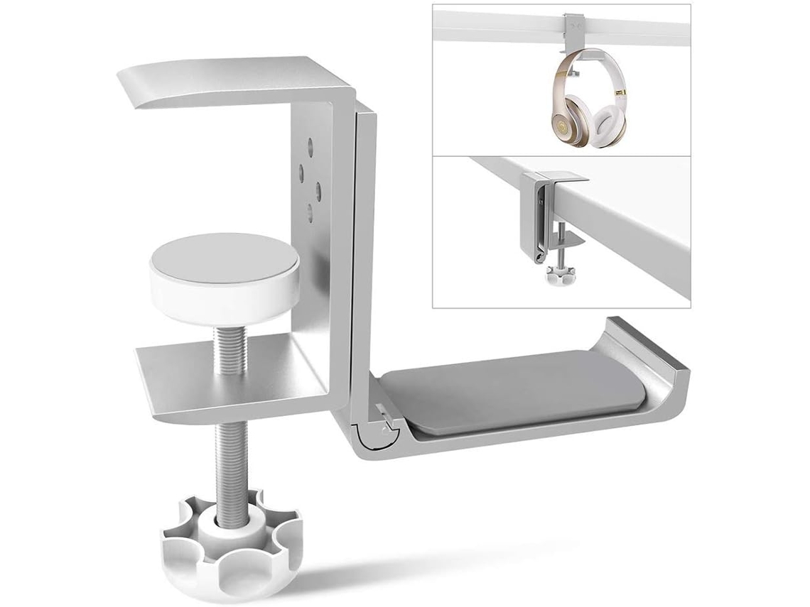 Suporte Universal Para Fones De Ouvido - Suporte De Mesa Dobrável Em Liga De Alumínio - Fixação Por Grampo -