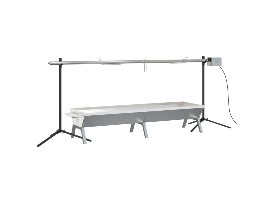 Barbecue Grill And Tray, Barbecue Grills And Trays Vidaxl Prateado Aço Inoxidável (207 X 45 X 83 Cm)