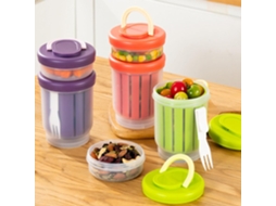 Conjunto De 3 Potes Para Armazenamento, Com Tampa, Para Molhos, Para Organização Doméstica Na Cozinha E Bancada