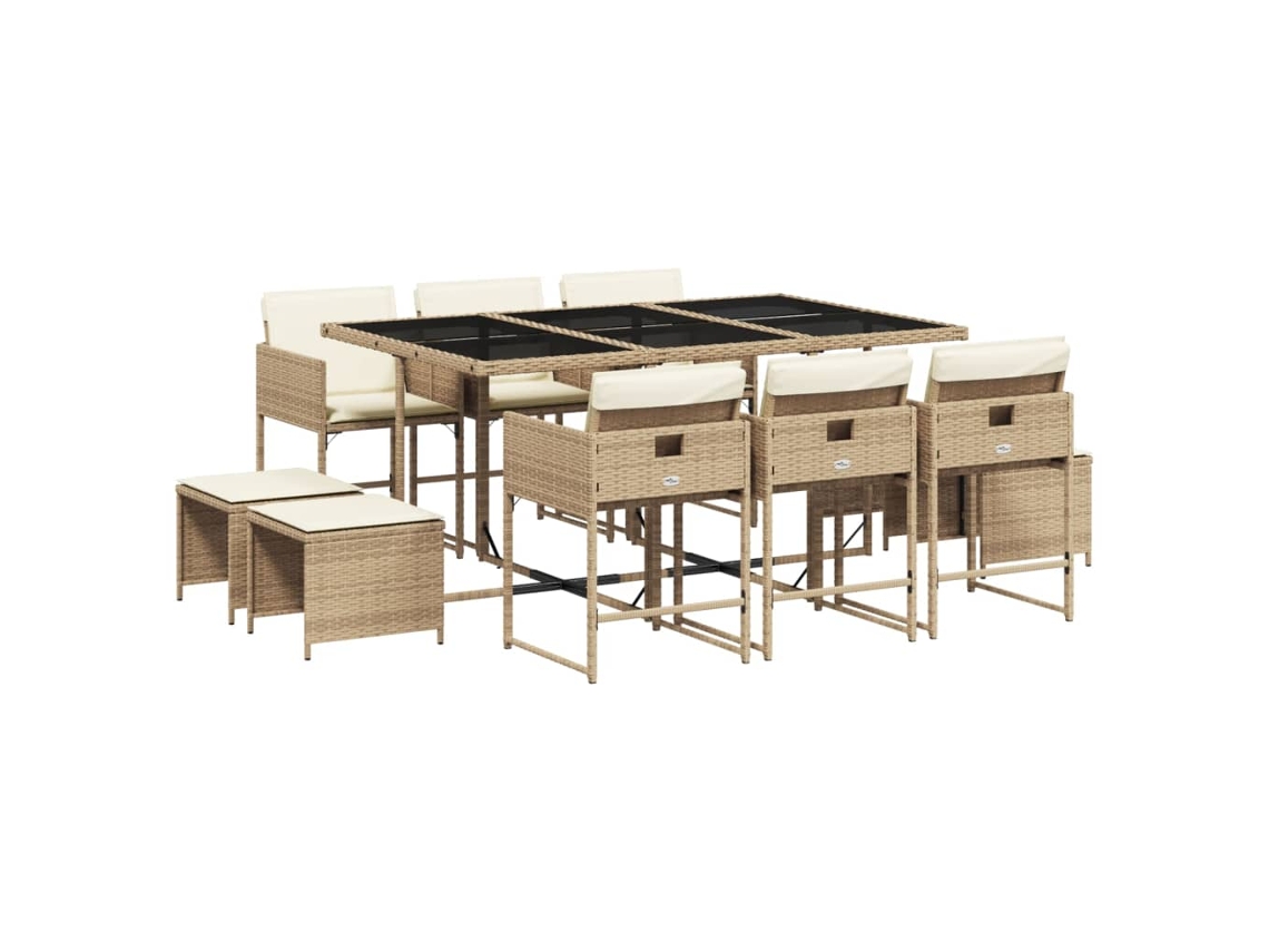 Garden Dining Set, Garden Dining Sets Vidaxl Bege Rattan / Vime (n/a)