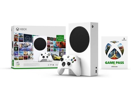 Pré-venda Consola Xbox Series S (512 GB) + Cartão Xbox Game Pass Ultimate 3 Meses (Formato Digital)