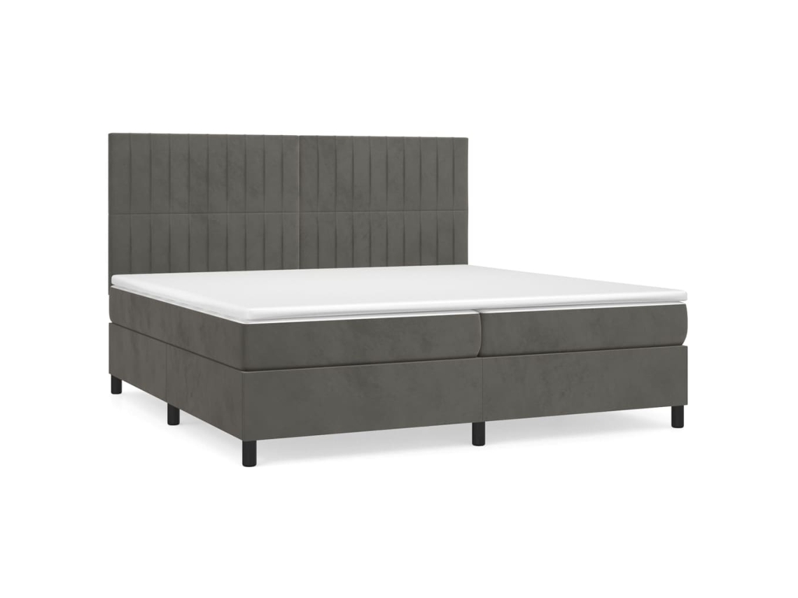 Box Spring Bed, Box Spring Beds Vidaxl Cinzeto Veludo (200 X 200 Cm)
