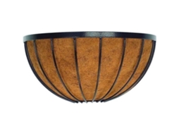 Cesto de parede coco - GARDEN ID Georgiano - 40x20 H20 cm - Coco premium - Estrutura sólida - Profundo para o desenvolvimento das plantas