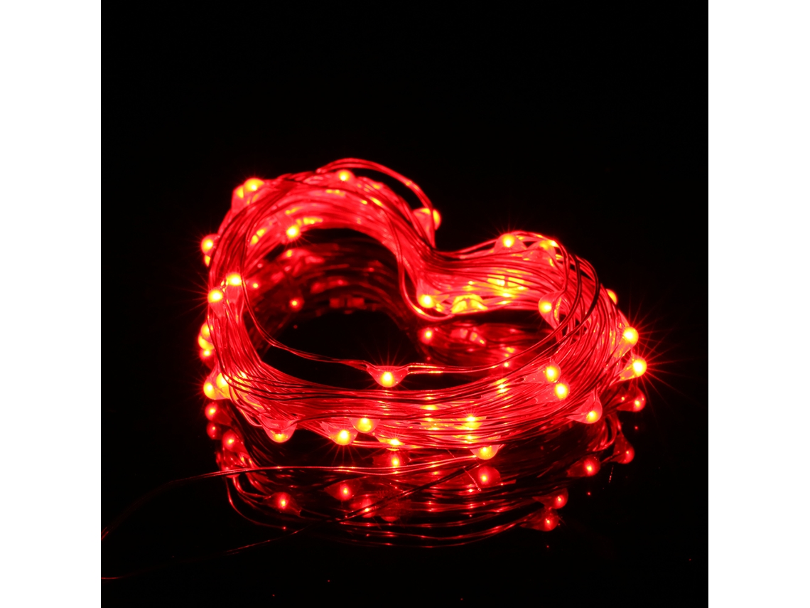 Rebe-luces De Navidad Led 4,5v 1,8w 3m 30led Resistente Al Agua Ip65 Flexible Rojo Para Decoración De Fiesta Hogar Regalo