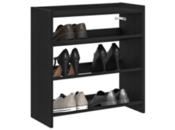 Vidaxl Sapateira 60x25x62 Cm Derivados De Madeira Preto