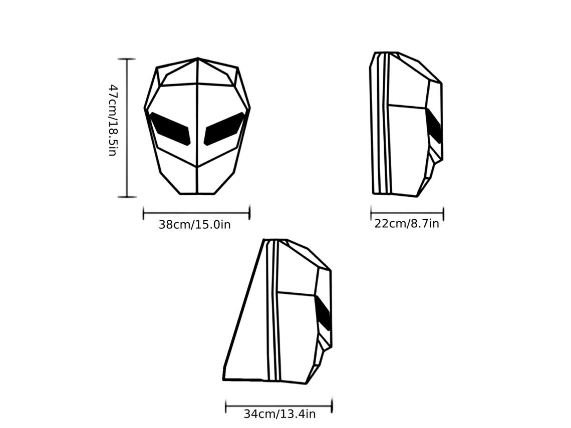 Laxiscreed Mochila De Motociclismo À Prova De Água Com Tela Led Programável E Casco De Fibra De Carbono