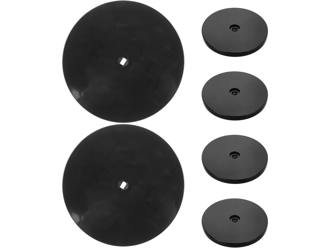 Suporte Giratório De 100mm 4 Polegadas, Em Plástico Ps Preto Com Rolamento De Esferas Para Vitrines, Organizadores De