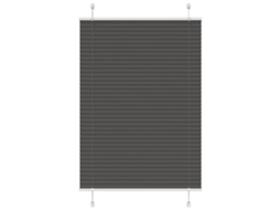 Vidaxl Preto Plissada Cega 95x100 Cm Largura Tecido 94,4 Cm Poliéster