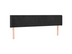 Headboard, Headboards Vidaxl Preto Veludo (183 X 16 X 78/88 Cm)