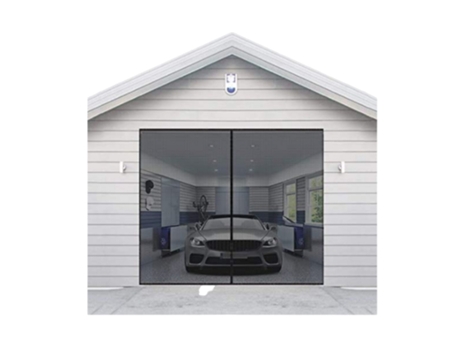 Cortina Mosquiteira de Garagem PETHUEL Ml-0612-18 Preto?488X214Cm