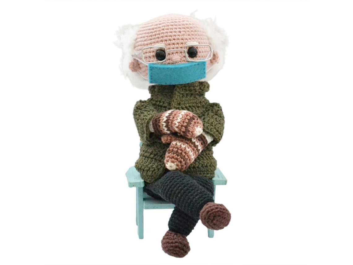 Mali boneca Bernie Sanders Feita À Mão Pelúcia Lembrança Presente Souvenir 20cm