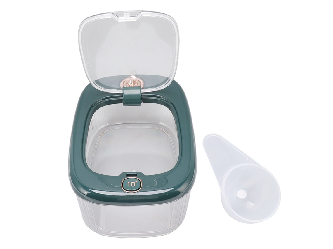 Balde de Arroz LAXISCREED Transparente Dispenser Pp Verde