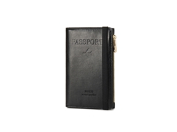 Porta Passaporte De Viagem, Cor Preto, Com Proteção Rfid, Adequado Para Aeroportos, Férias, Cruzeiros E Viagens Profissionais