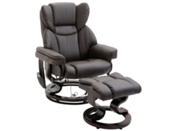 Poltrona Massagem Marrom 79x82x101cm, Banquinho. Cs