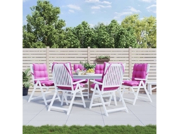 Vidaxl Almofadões Cadeira Encosto Baixo 6 Pcs Tecido Oxford Rosa