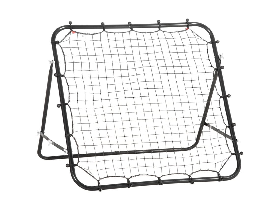 Rede de Metal para Rebote com Ângulo Ajustável para Treinamento Esportivo, 96x80x96 Cm, Preta. VELTUS TRADE