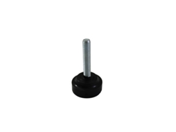 Pé Regulável Macho Preto M8 X 50mm Ø34mm Borracha