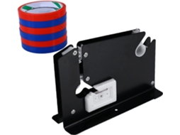 Dispensador de fita adesiva Kichvoe com cortador de sacos de aço, inclui 6 rolos de fita de 12 mm, ideal para lojas e