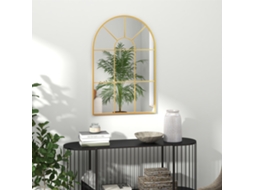 Espelho Janela 91x60cm Moldura Ouro Decorativa
